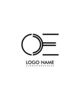 OE Initial minimalist modern abstract logo vector