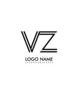 vz inicial minimalista moderno resumen logo vector