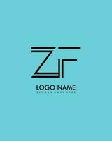 ZF Initial minimalist modern abstract logo vector