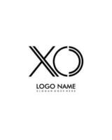 xo inicial minimalista moderno resumen logo vector