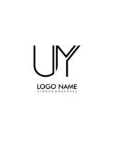 uy inicial minimalista moderno resumen logo vector