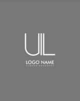 UL Initial minimalist modern abstract logo vector