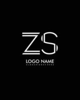 ZS Initial minimalist modern abstract logo vector