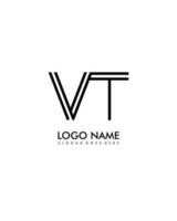 VT Initial minimalist modern abstract logo vector
