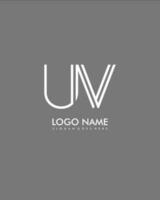UV Initial minimalist modern abstract logo vector