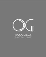 og inicial minimalista moderno resumen logo vector