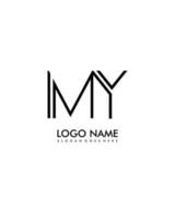 MY Initial minimalist modern abstract logo vector