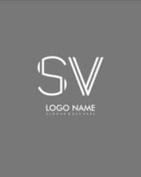 sv inicial minimalista moderno resumen logo vector