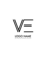 VE Initial minimalist modern abstract logo vector
