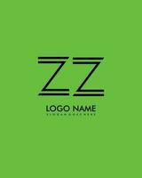 ZZ Initial minimalist modern abstract logo vector