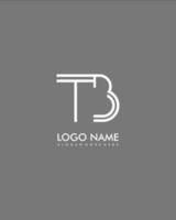 TB Initial minimalist modern abstract logo vector