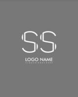 ss inicial minimalista moderno resumen logo vector