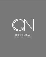 QN Initial minimalist modern abstract logo vector