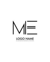 ME Initial minimalist modern abstract logo vector