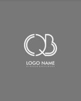 QB Initial minimalist modern abstract logo vector