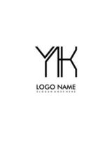 YK Initial minimalist modern abstract logo vector