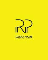 RP Initial minimalist modern abstract logo vector