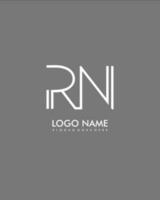 rn inicial minimalista moderno resumen logo vector