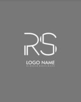 RS Initial minimalist modern abstract logo vector