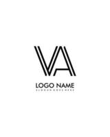 VA Initial minimalist modern abstract logo vector