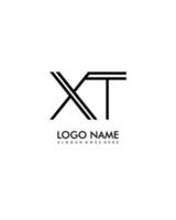 XT Initial minimalist modern abstract logo vector