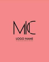 MC Initial minimalist modern abstract logo vector