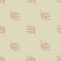 Simple boho vector seamless pattern with palm leaf. Tropical summer background. Retro trendy beach design for cover, cases, wallpaper, prints, wrapping, textile