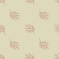 Simple boho vector seamless pattern with palm leaf. Tropical summer background. Retro trendy beach design for cover, cases, wallpaper, prints, wrapping, textile