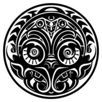 Polynesian elements, icon, glyph, vector, isolate, silhouette, totem, tattoo vector