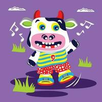 cow baby graphic vector, kids fashion, illustration, good for print t shirt vector