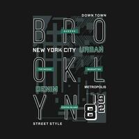 brooklyn gráfico, tipografía vector, t camisa diseño, ilustración, bueno para casual estilo vector