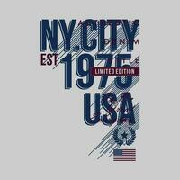 ny city, usa lettering typography vector, abstract graphic, illustration, for print t shirt vector