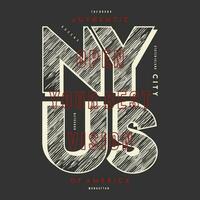 new york city graphic t shirt design, typography vector, illustration, casual style vector