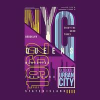 nyc urban city graphic design, typography vector illustration, modern style, for print t shirt