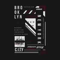 brooklyn texto marco resumen gráfico, tipografía vector, t camisa diseño ilustración, bueno para Listo imprimir, y otro utilizar vector