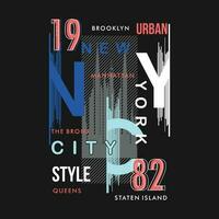 nuevo York ciudad resumen gráfico, tipografía vector, t camisa diseño ilustración, bueno para Listo imprimir, y otro utilizar vector