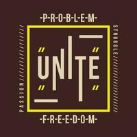 problem freedom graphic typography vector, t shirt design, illustration, good for casual style vector