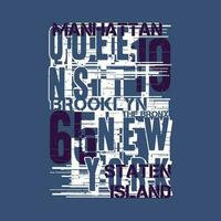 manhattan queens abstract graphic, typography vector, t shirt design illustration, good for ready print, and other use vector