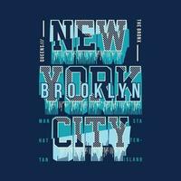 brooklyn new york city graphic typography, vector t shirt design, illustration, good for casual active