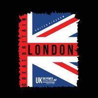 london abstract flag graphic, typography vector, t shirt design illustration, good for ready print, and other use vector