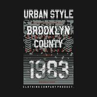 brooklyn superior cultura, gráfico, tipografía vector, t camisa diseño, ilustración, bueno para casual estilo vector