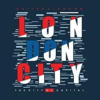 london city graphic, typography vector, t shirt design, illustration, good for casual style vector