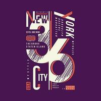 new york city graphic design, typography vector illustration, modern style, for print t shirt