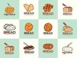 A Few Different Bread Logos Are Displayed On A White Background. Big Set Of Challah Bread Logo And illustration With 3D Style. Hi-Quality Premium Bread Clip Art. Challah Bread Foods Illustrations. vector