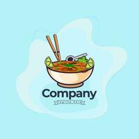 khorest comida Clásico diseño elementos, logo modelo para bandera, khorest creativo mínimo negocio prima elementos con cuchara y palillo vector color emblema.