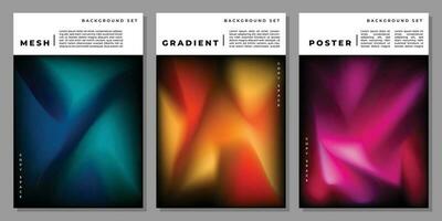 Colorful fluid gradient mesh vertical background template copy space. Colour gradation backdrop design for poster, banner, leaflet, flyer, brochure, or cover. vector