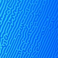 Blue Turing reaction gradient background. Abstract diffusion pattern with chaotic shapes. Vector illustration.