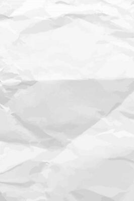 White clean crumpled paper background. Vertical crumpled empty paper template for posters and banners. Vector illustration