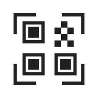 qr código icono cuadrado para pagador escanear yo vector