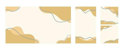 Abstract Yellow Fluid Background Vector